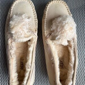 UGG Tan Sheepskin Lined Slippers